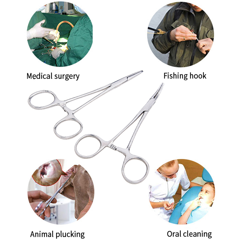 Hair Care Lab - Stainless Steel Straight & Curved Forceps,Multi-Purpose