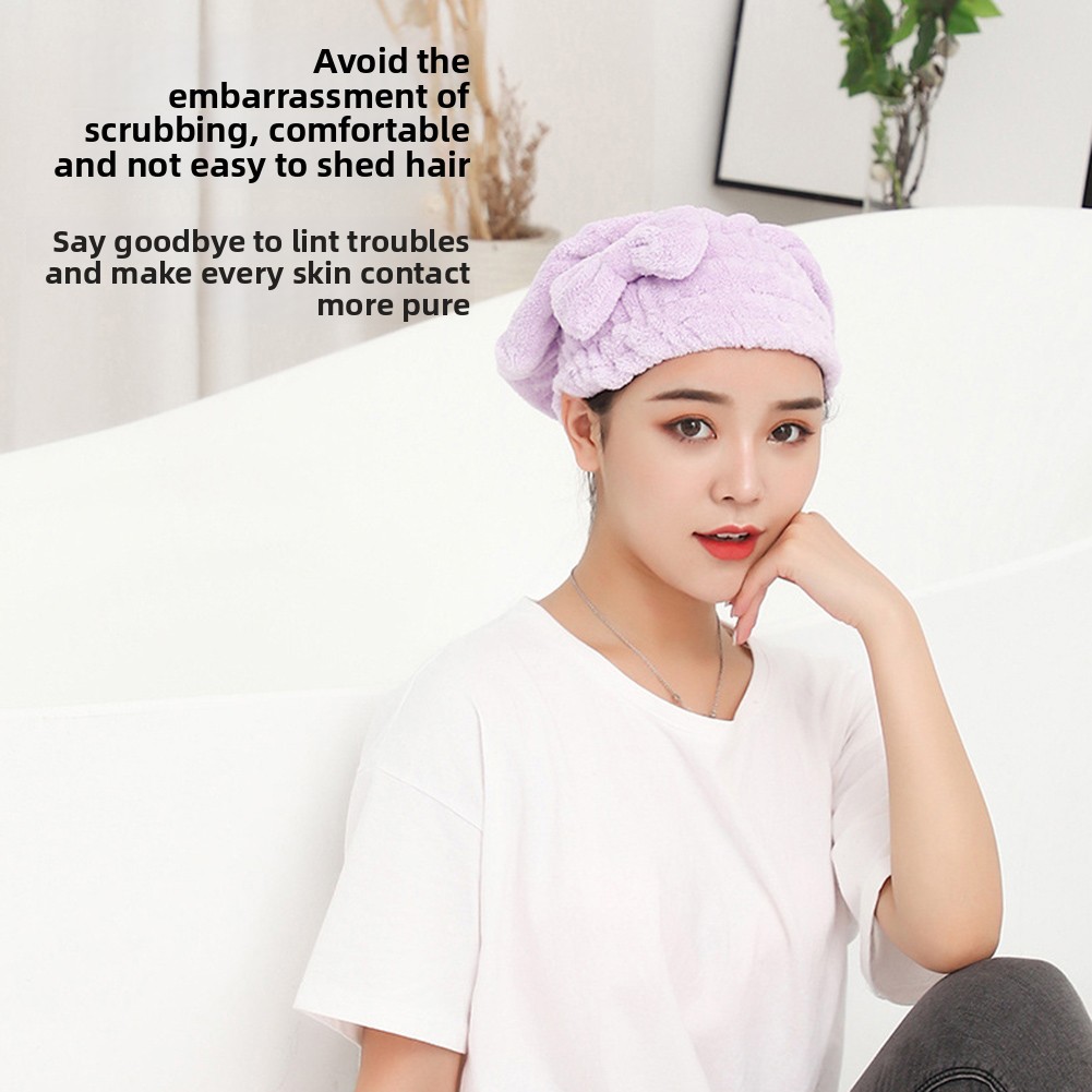 Bow-Knot Shower Cap Super Abso - Hair Care Long Hair review and price