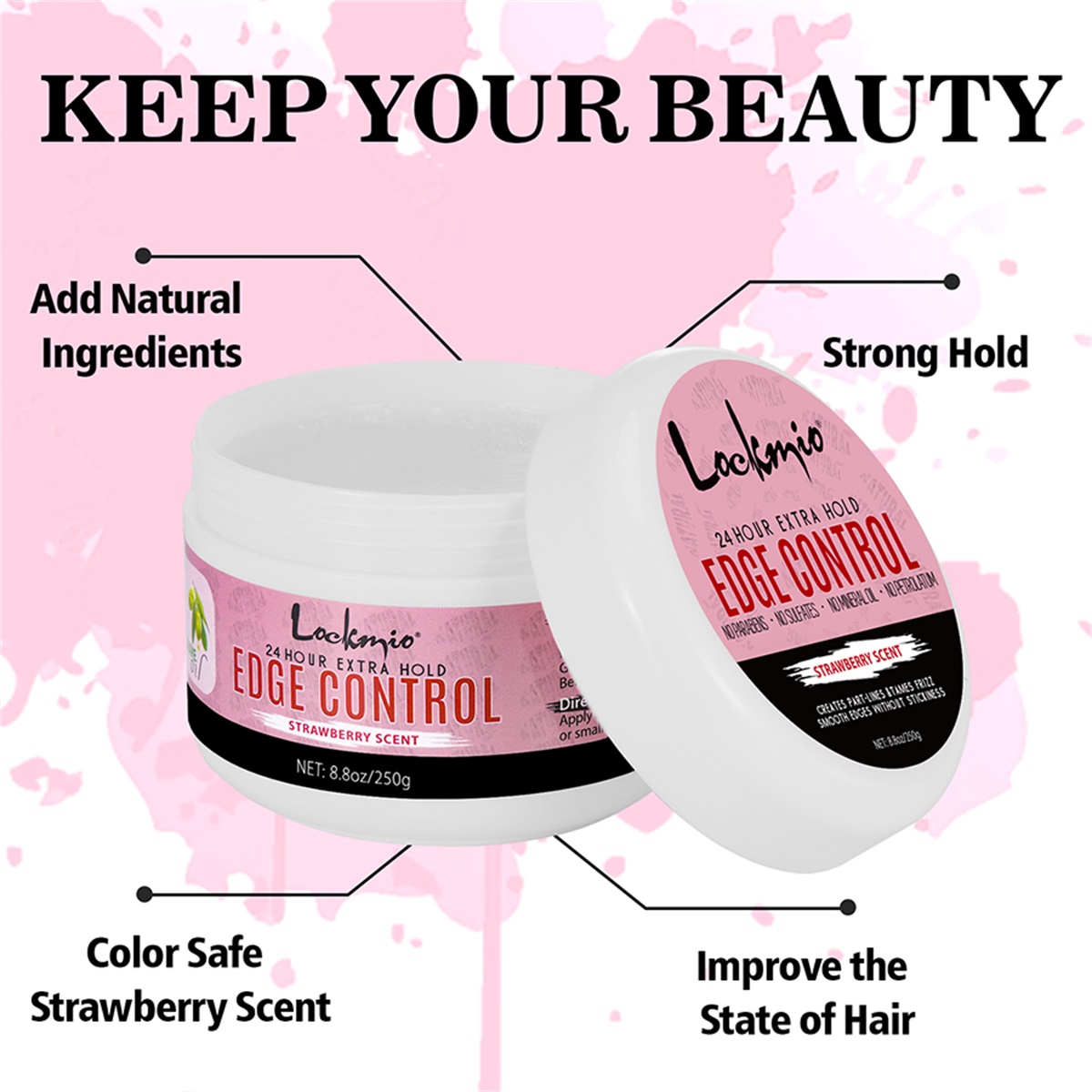 LOCKMIO 250g Edge Control Wax, - Edge Control Gel review and price